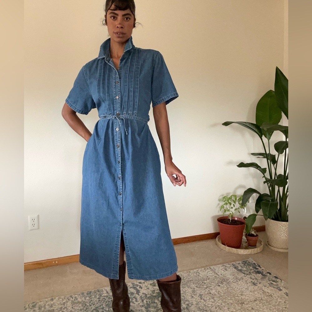 Denim maxi dress